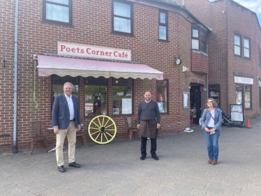 David Sidwick campaigning in Sturminster Newton