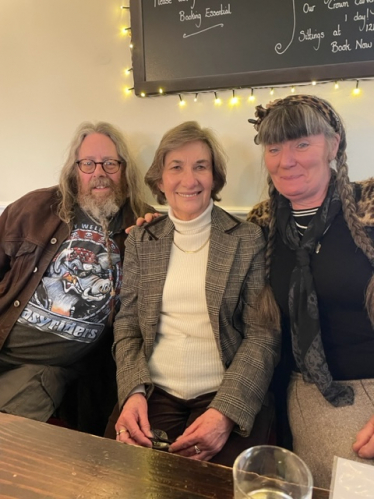 Cllr Pauline Batstone with Tosh and Cath Abbott